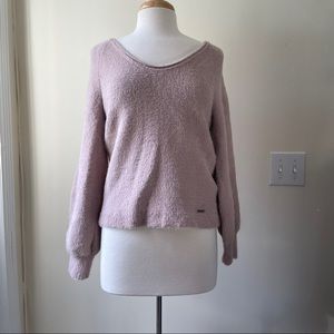 ABERCROMBIE • cozy fuzzy pink sweater